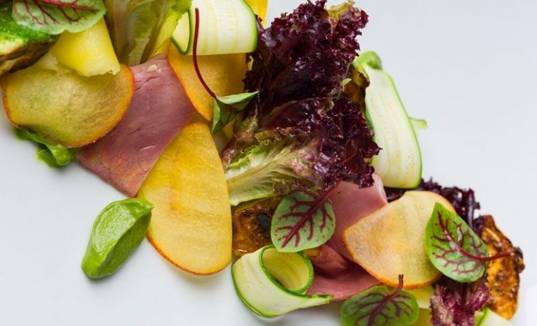 lacroix restaurant at the rittenhouse peach and zucchini salad at philadelphia 768x467
